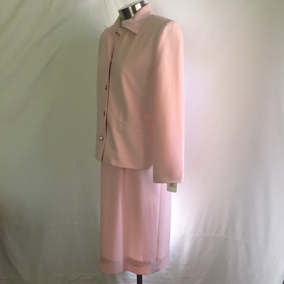 Vintage Henry Lee 2-Pc Suit Jacket & Dress Pink. - Picture 8 of 10